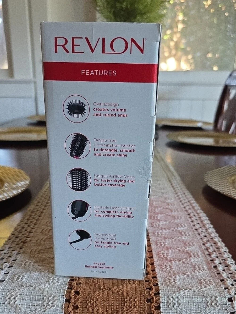 Revlon Black and Pink Hot Air Brush - Salon Round Styler